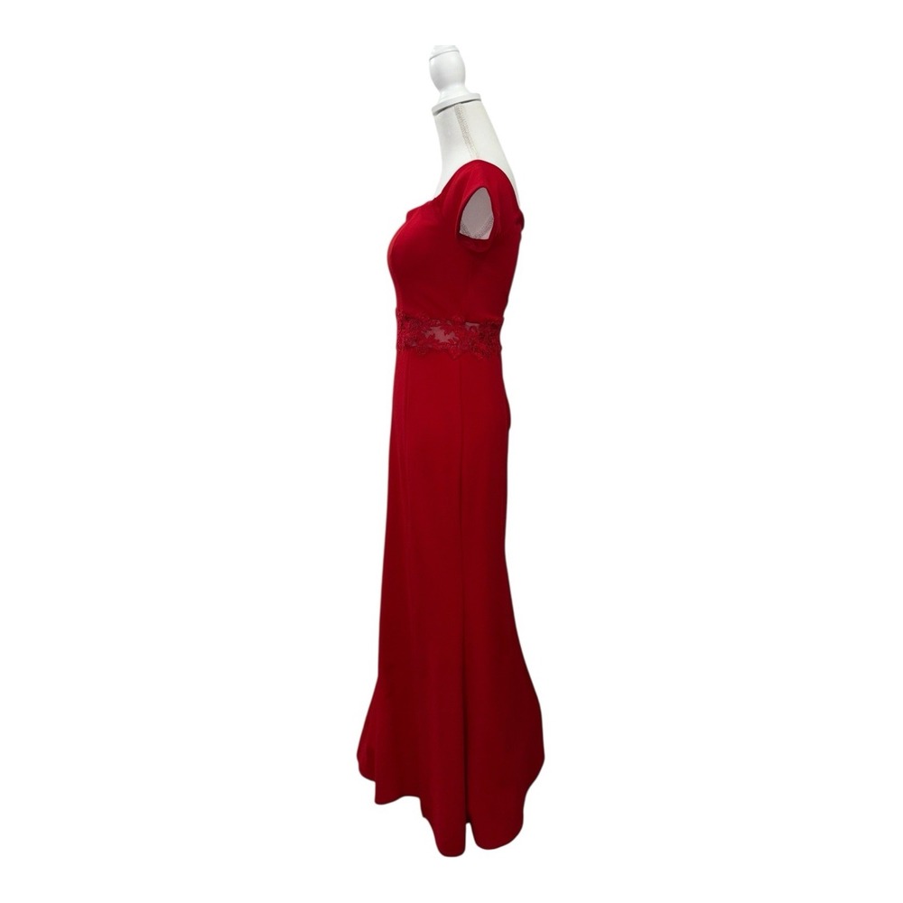 Sequin Hearts Jr's Sz 9 Red Off Shoulder Mermaid Prom Gown Elegant Formal Dress - Picture 5 of 14